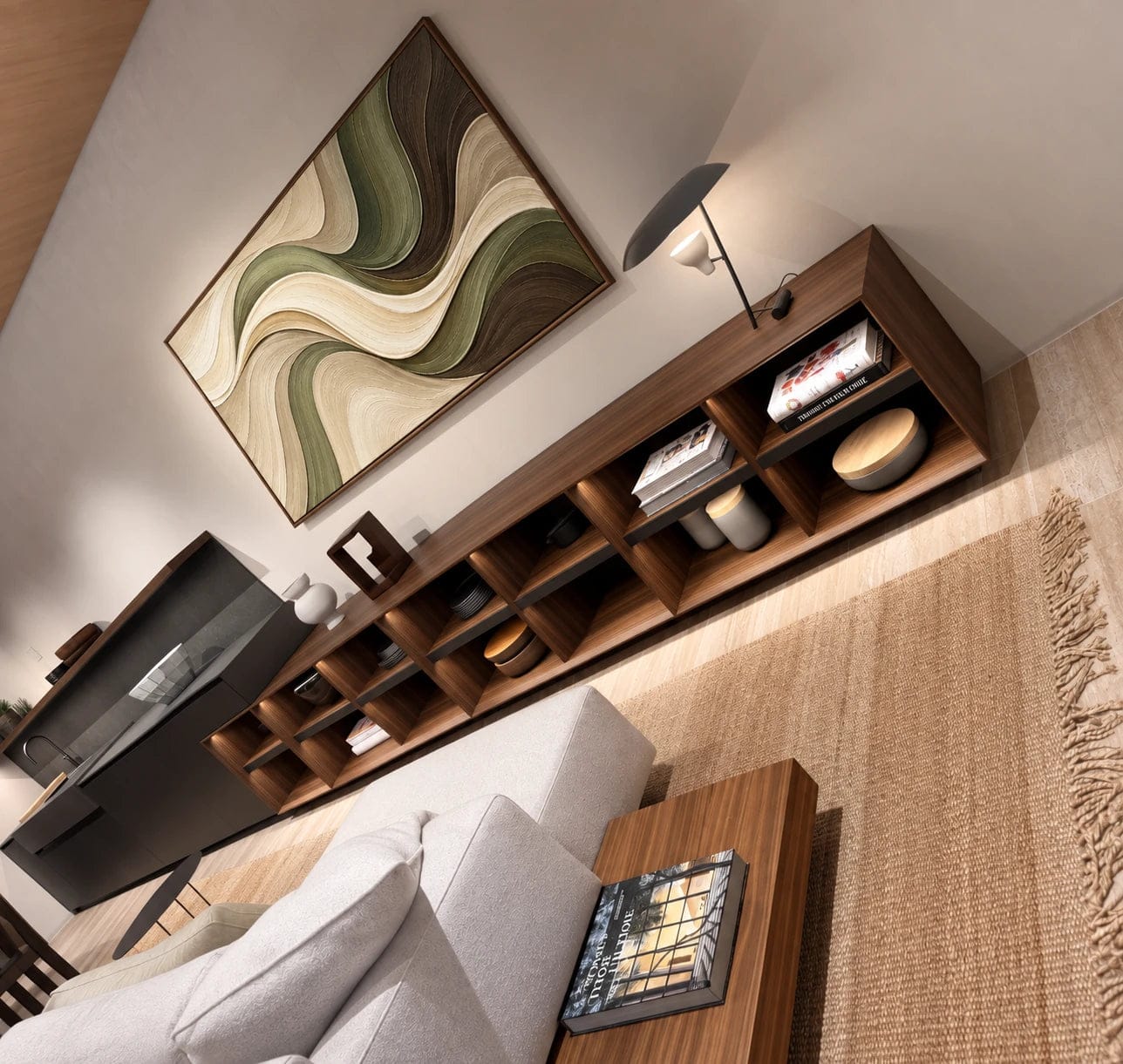 Customer photo review of Textured & Impasto Art | Sage Horizon Waves
