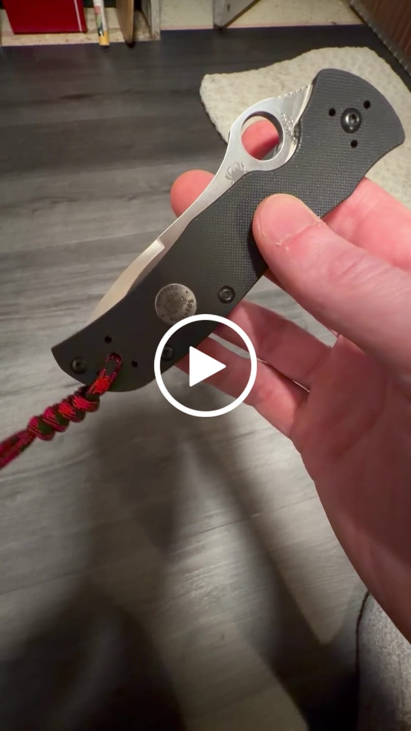 Customer video review of Spyderco Starmate Sprint Run Folding Knife - 3.5" CPM 20CV, Black G10 - Made in USA (SC55G20CVP)
