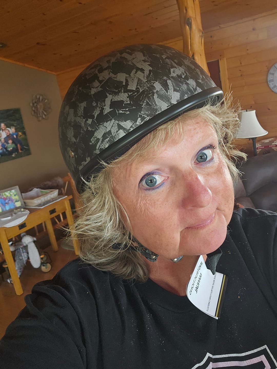 Customer photo review of Smallest & Lightest DOT Beanie Helmet - Carbon Fiber
