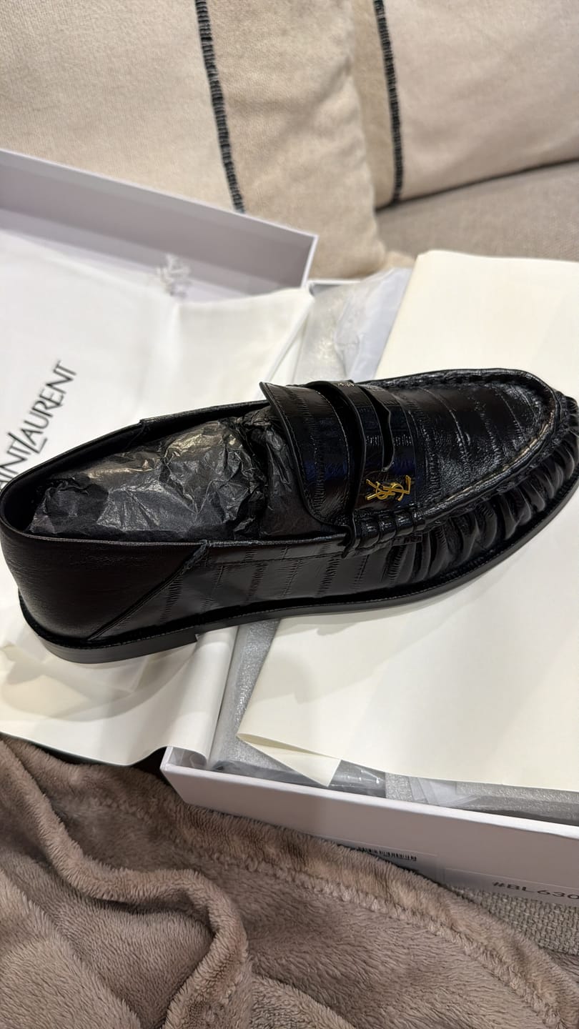 Customer photo review of YSL Le Loafer Supple Black Smooth Leather