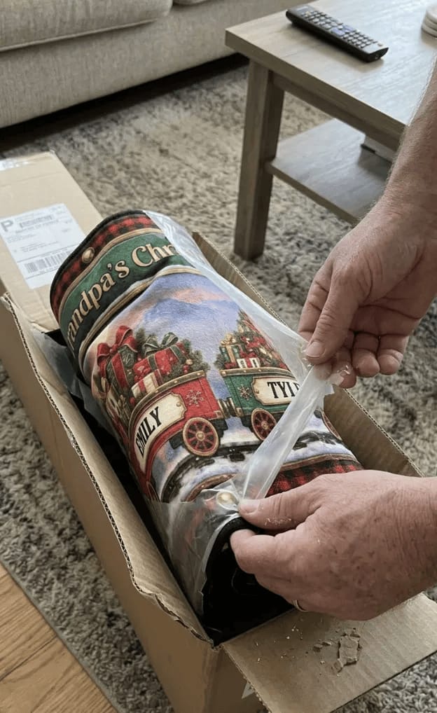Customer photo review of Grandma Christmas's Crew - Personalized Christmas Runner Rug