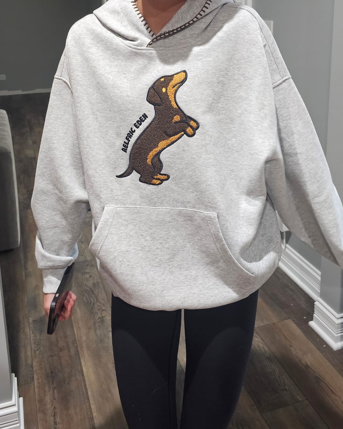 Customer photo review of Aelfric Eden Dachshund Pullover Hoodie