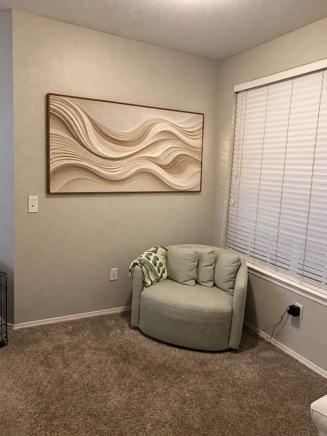 Customer photo review of Textured & Impasto Art | Ivory Wave Layers