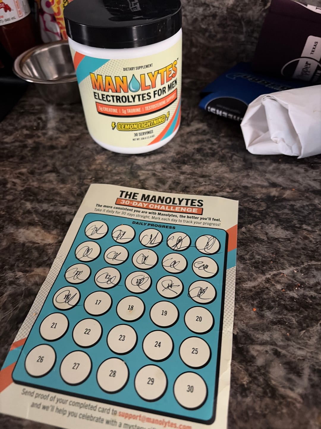 Customer photo review of Manolytes Daily Electrolytes