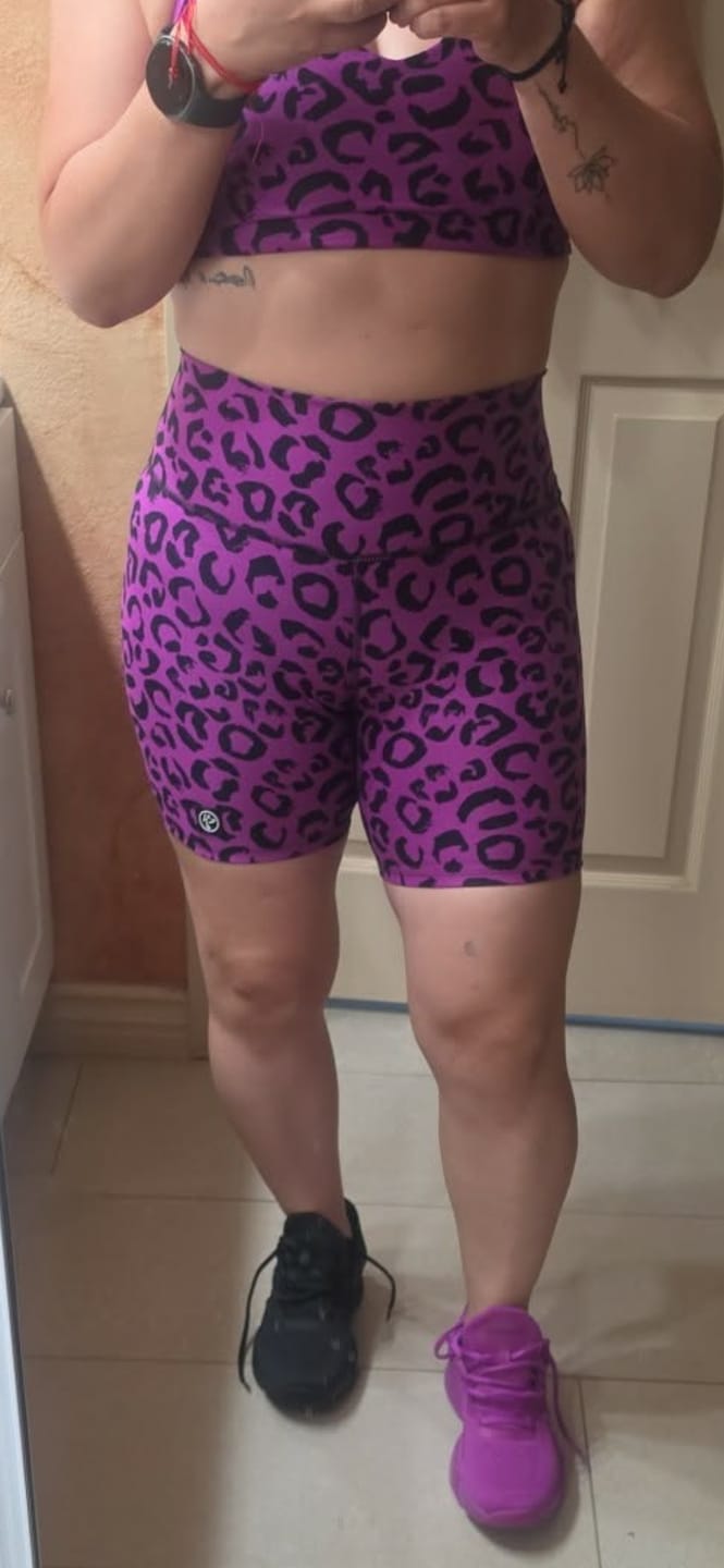 Customer photo review of Ultrabright High Waisted Biker Shorts