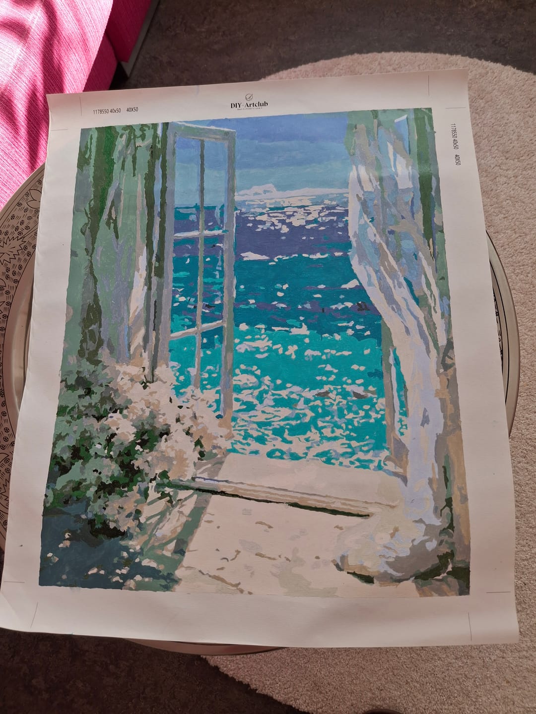 Customer photo review of By the Azure Window | Paint by Number