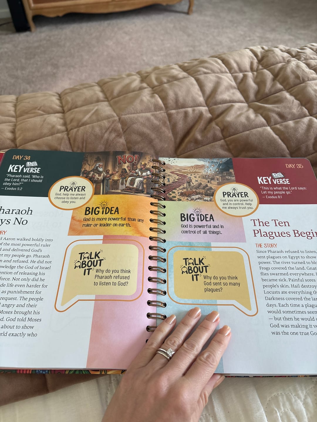 Customer photo review of The Bible In A Year For Kids: A 52-Week Journey Through God's Word