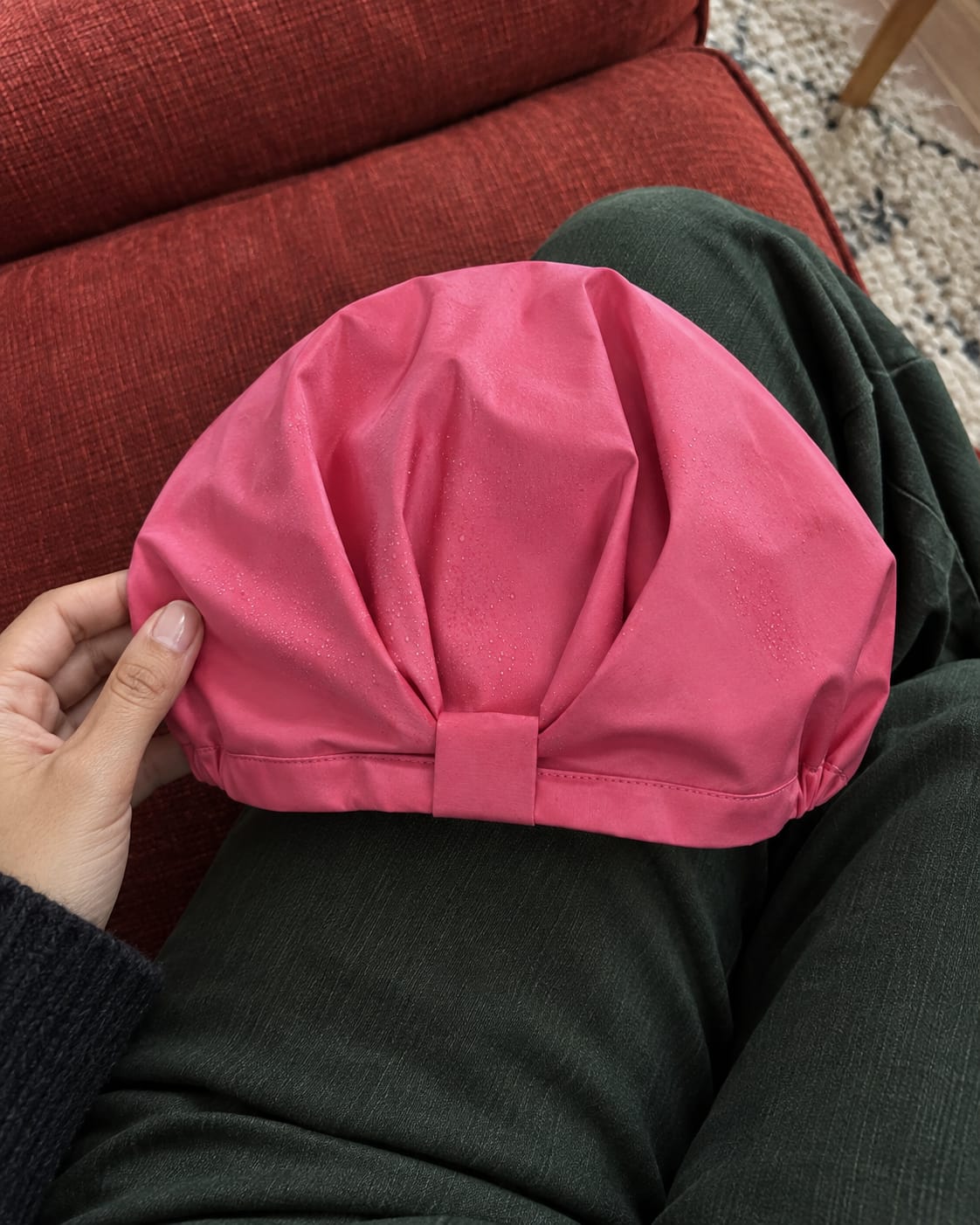 Customer photo review of Luxury Shower Cap