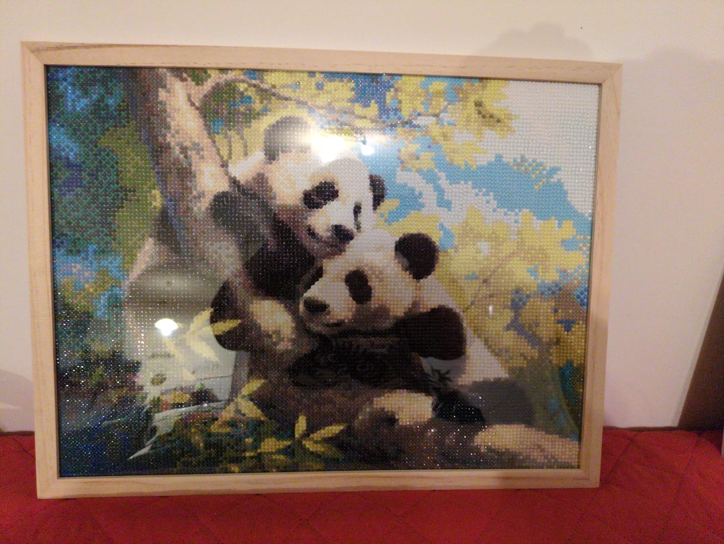 Customer photo review of Broderie Diamant - Pandas sur une Branche