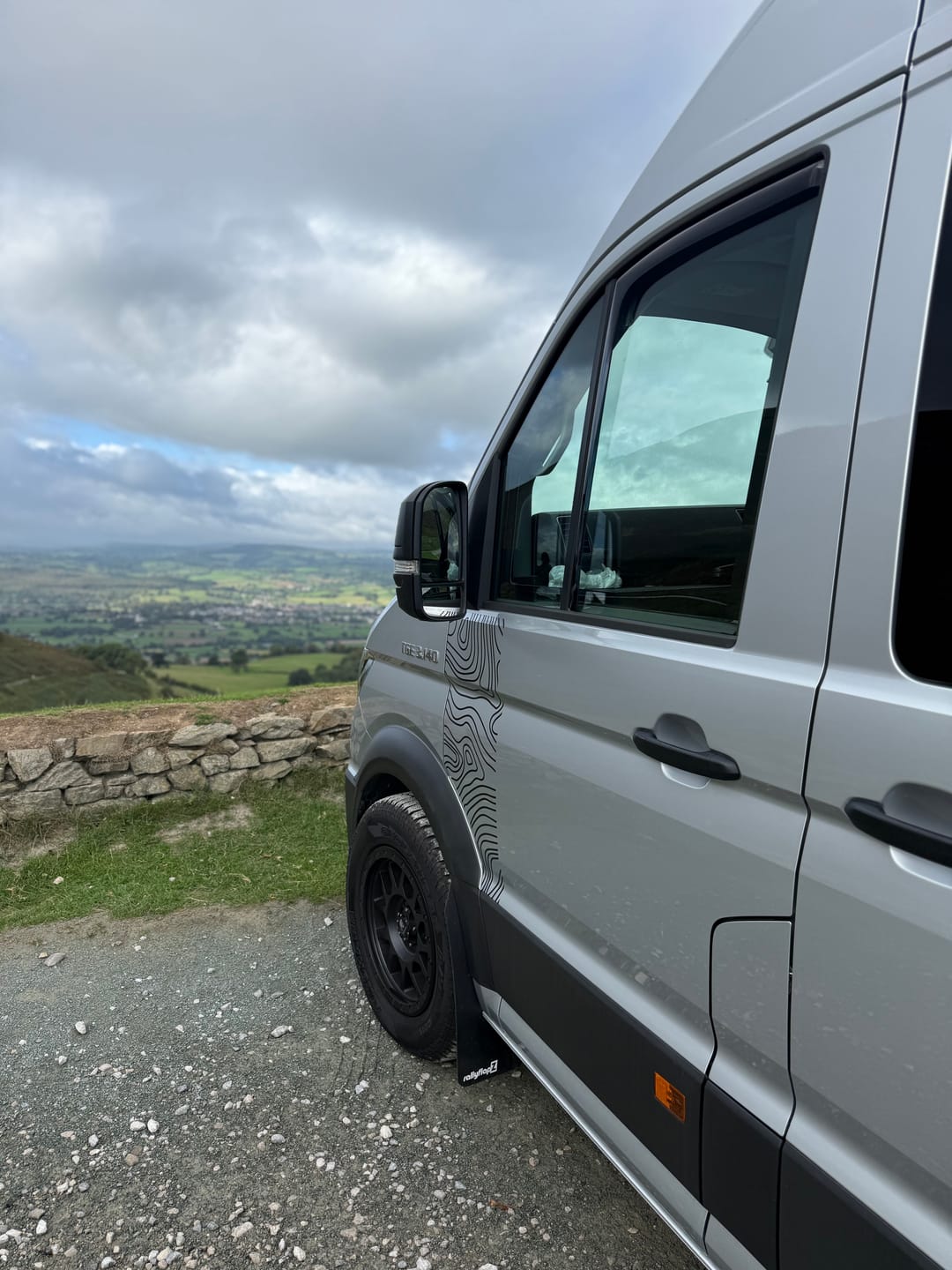 Customer photo review of VW Crafter Topographic Door Wrap Decal – Fits MAN TGE & Crafter Mk2
