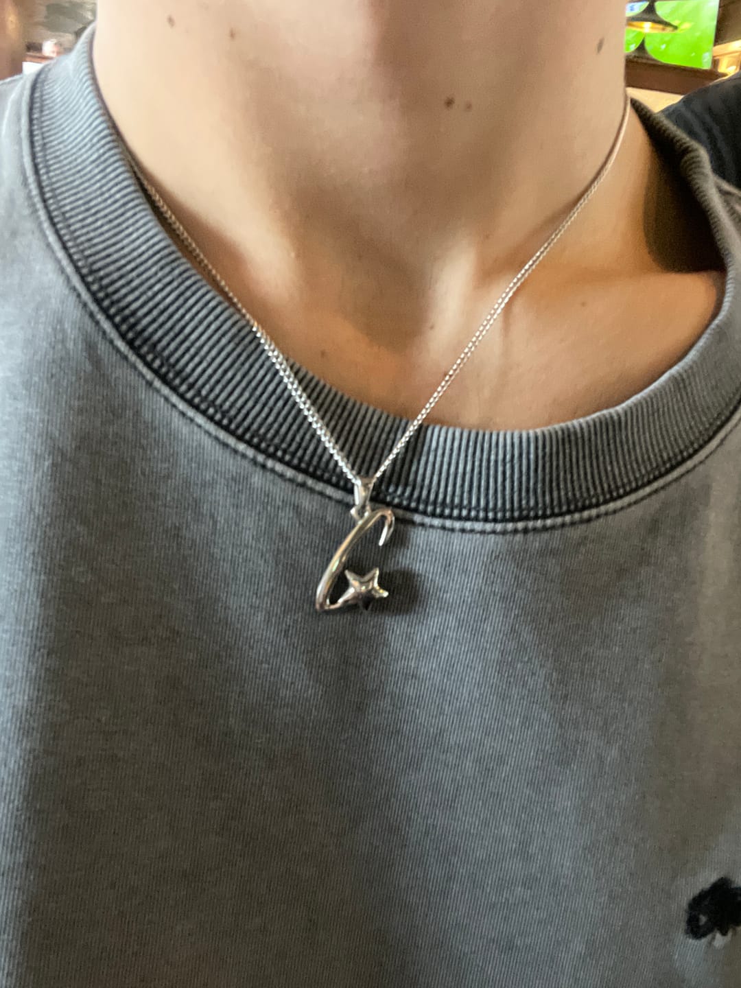Customer photo review of Shooting Star Pendant