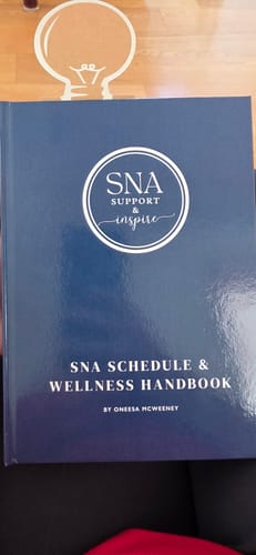 Customer photo review of SNA Schedule & Wellness Handbook 2026