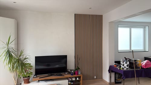 Customer photo review of Panneau acoustique Bois Chêne | Akupanel 270 Feutrine Noir