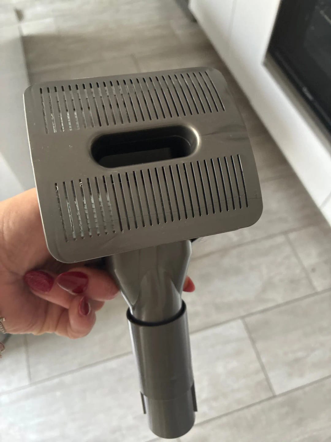 Customer photo review of The MiloPaw™ Ultimate Pet Grooming Vacuum Kit (Dyson Compatible)