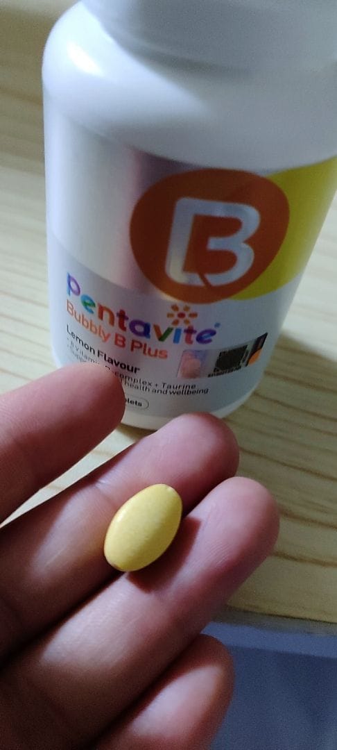 Customer photo review of Bubbly B Plus  Lemon Chewable Tablet