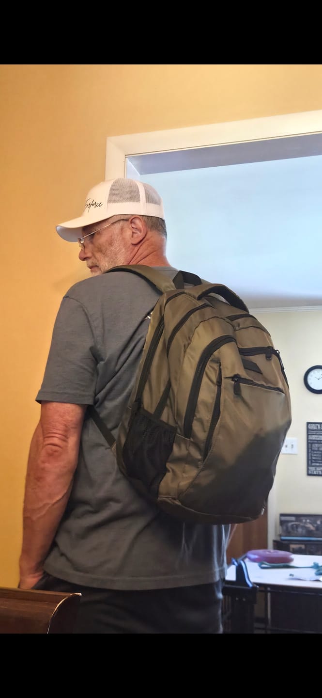 Customer photo review of Mystery Loaded Backpack