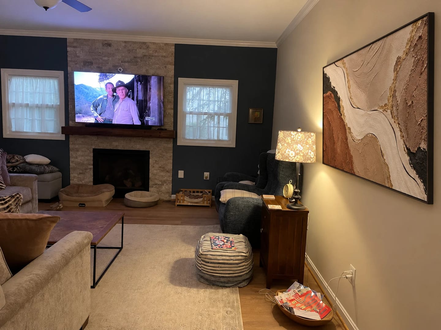 Customer photo review of Textured & Impasto Art | Desert Stone Rhythm