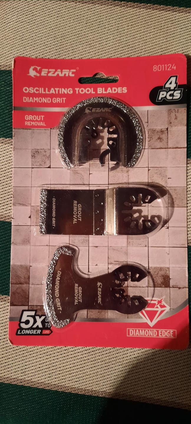 Customer photo review of Universal Fit Diamond Grit Oscillating Blade Set For Grout and Soft Tile
