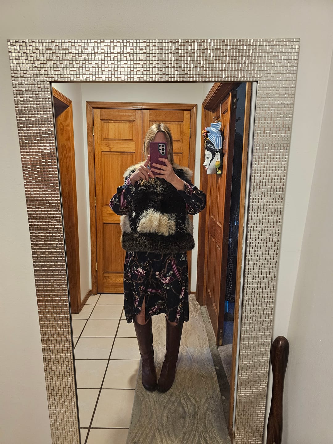 Customer photo review of VAIL-BROWNMULTI FAUX FUR VEST