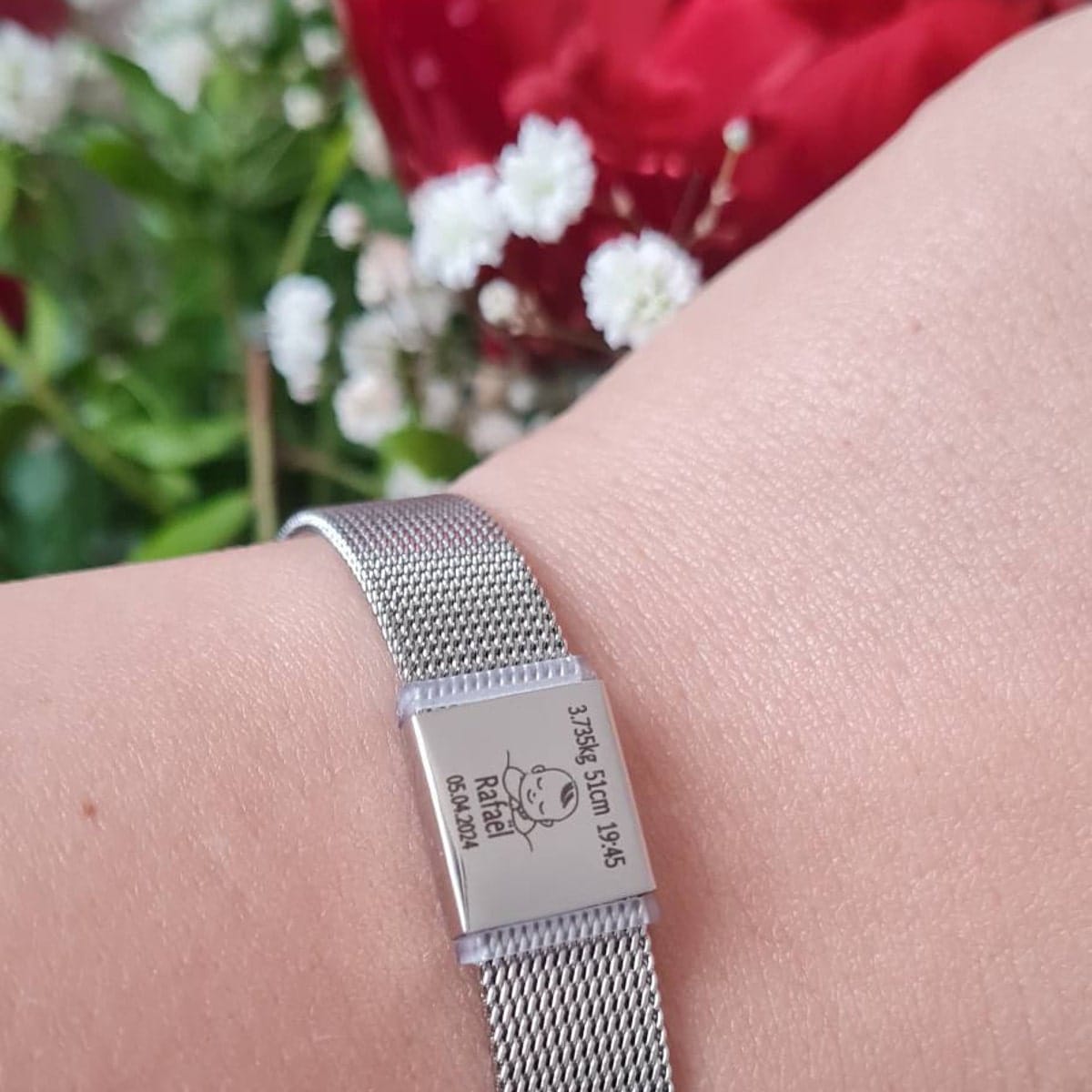 Customer photo review of Personalized My Baby Bracelet