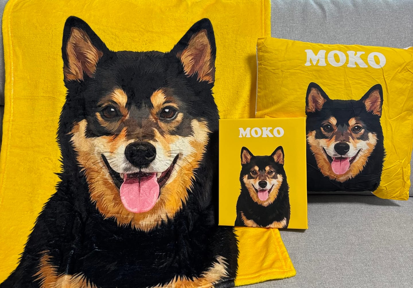 Customer photo review of Petcanva©オーダーメイド ペット似顔絵【5点セット】