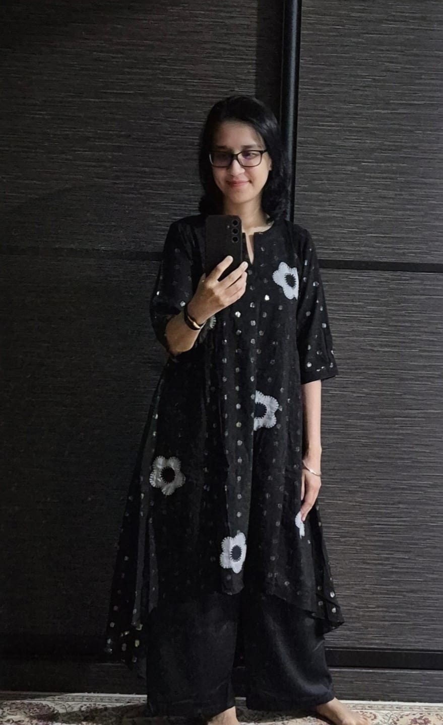 Customer photo review of Periwinkle at Night Hi Low Kurta