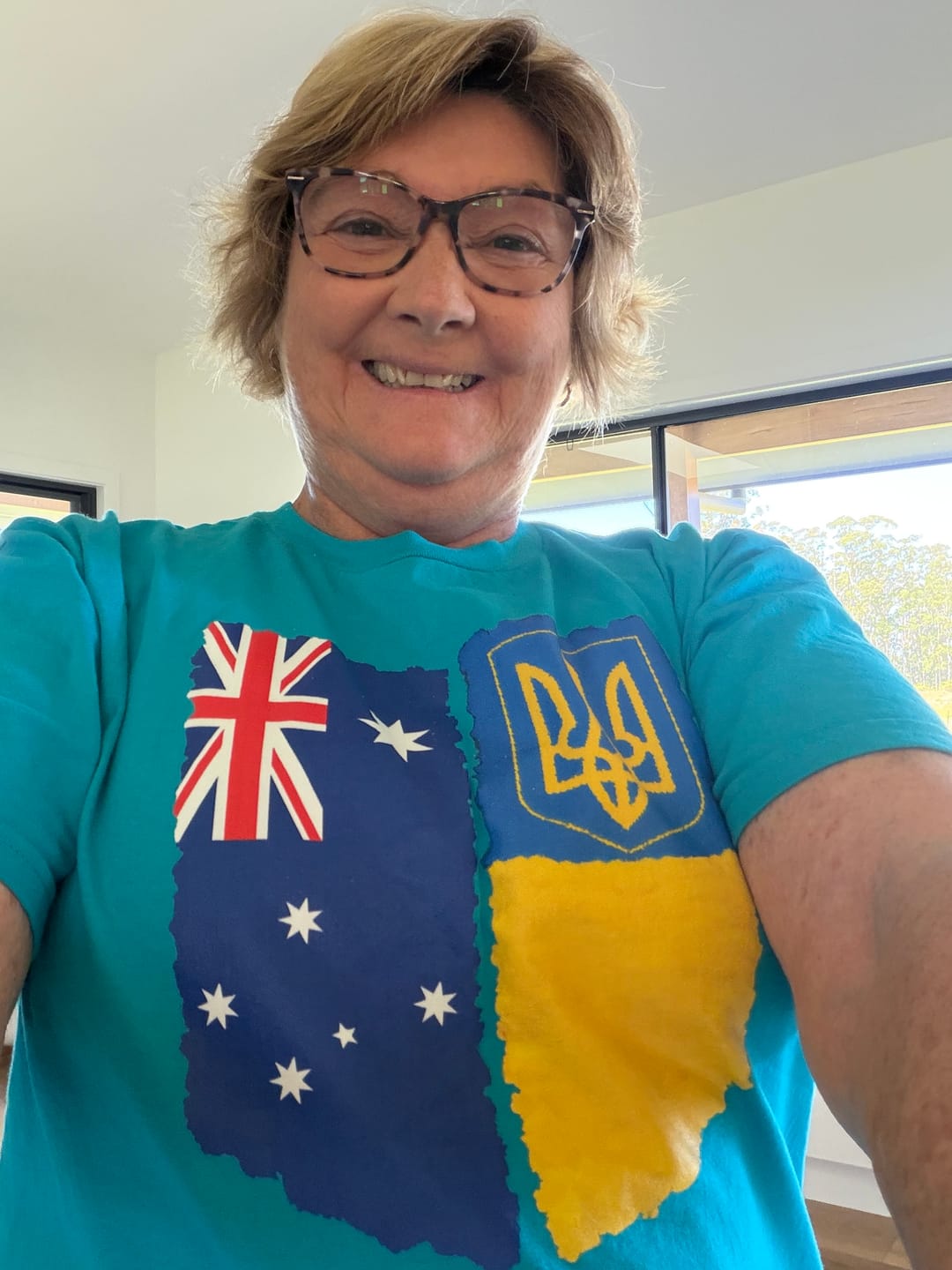 Customer photo review of Australia–Ukraine Strong T-Shirt