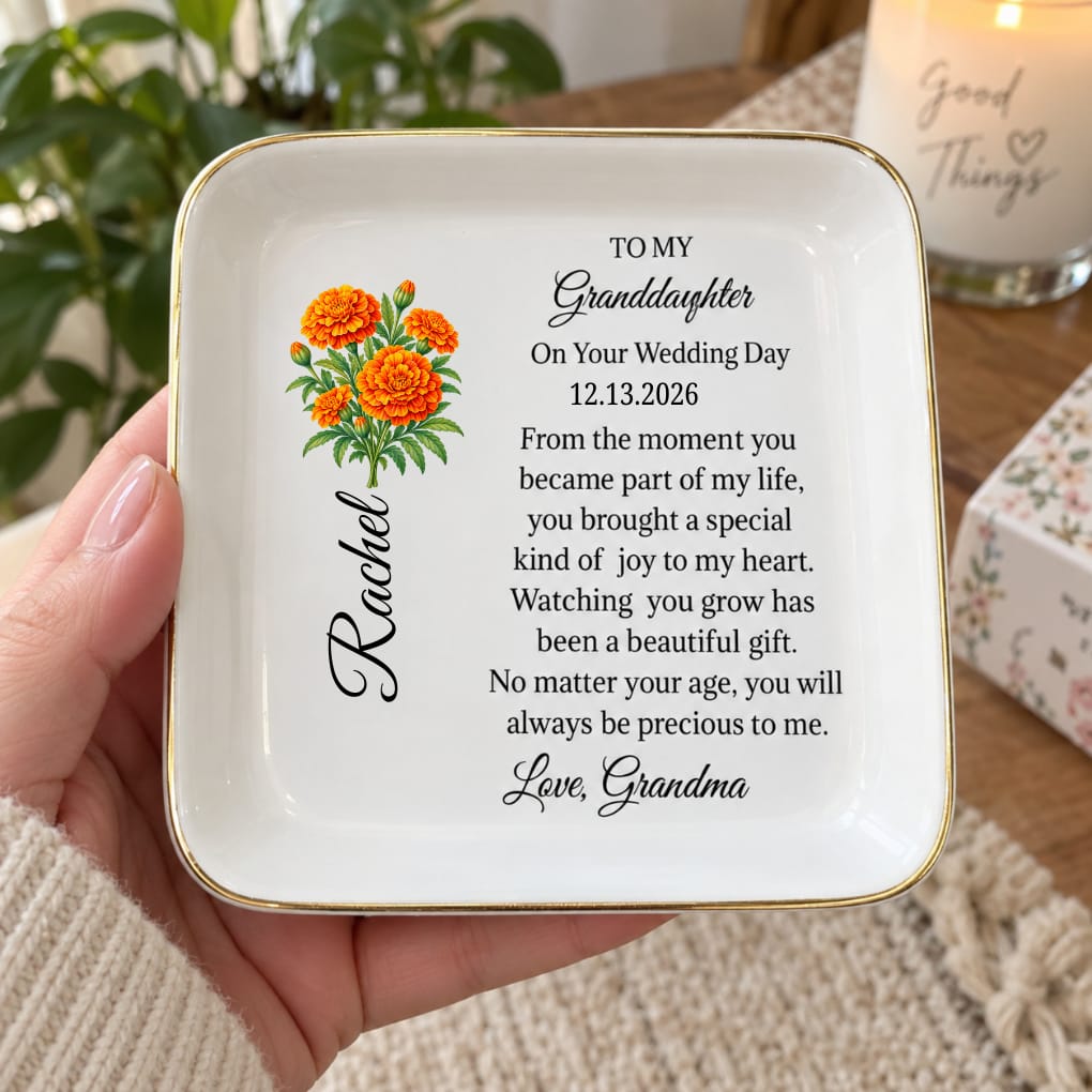 Customer photo review of Granddaughter Wedding Day Gift Dish