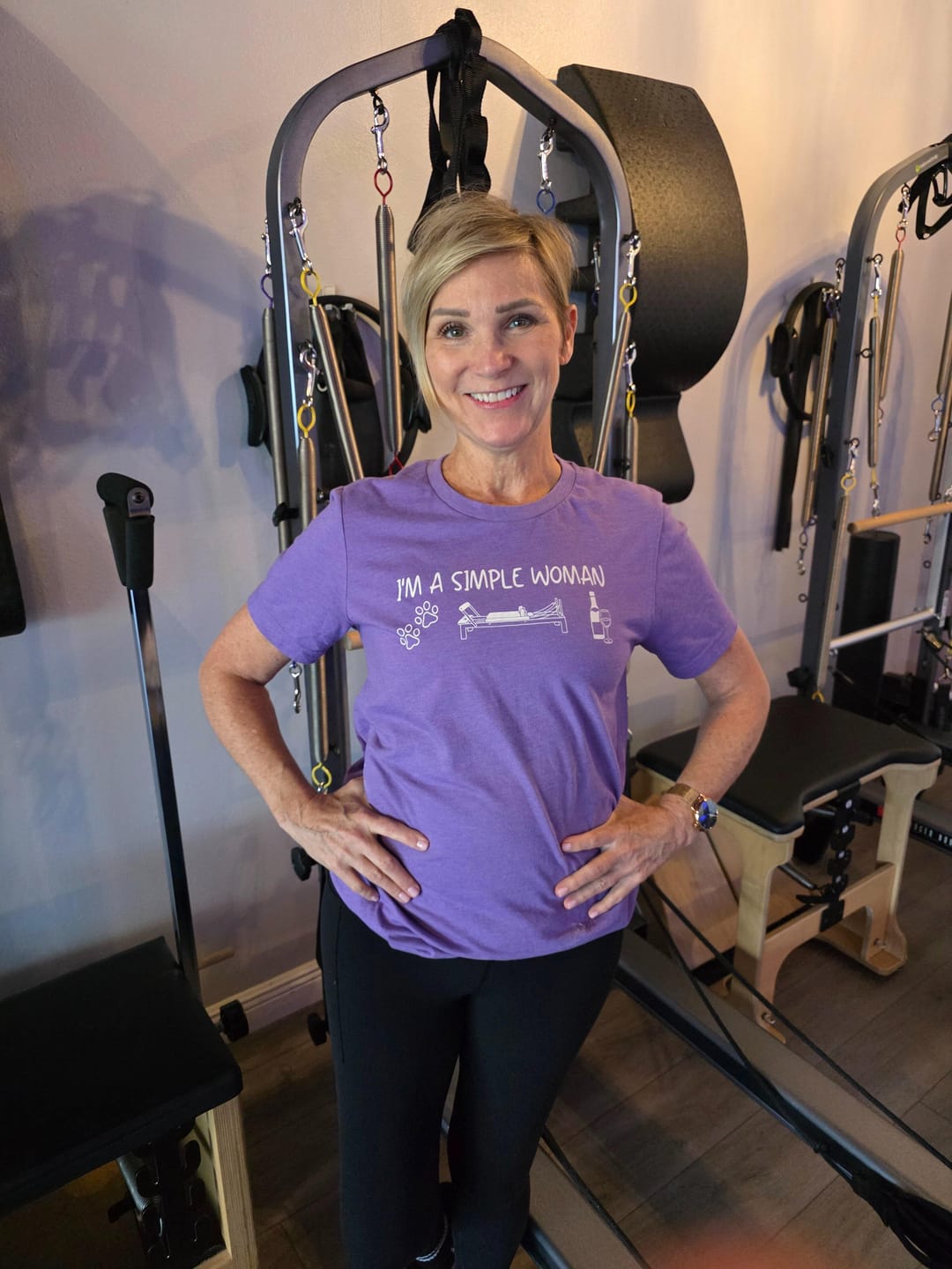 Customer photo review of Simple Woman Wine T-shirt