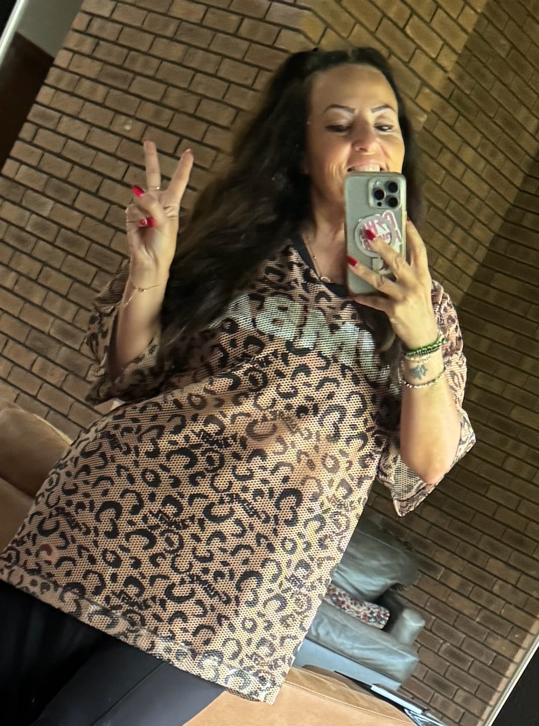 Customer photo review of Zumba Wildbeat Oversized Mesh Top
