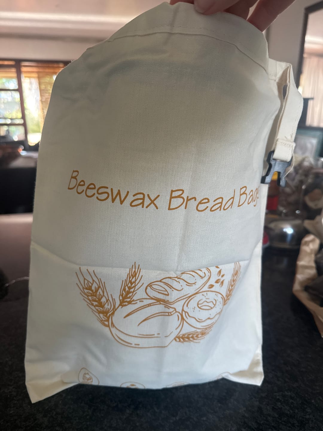 Customer photo review of Premium Beeswax Bread Bags Made from 100% Cotton