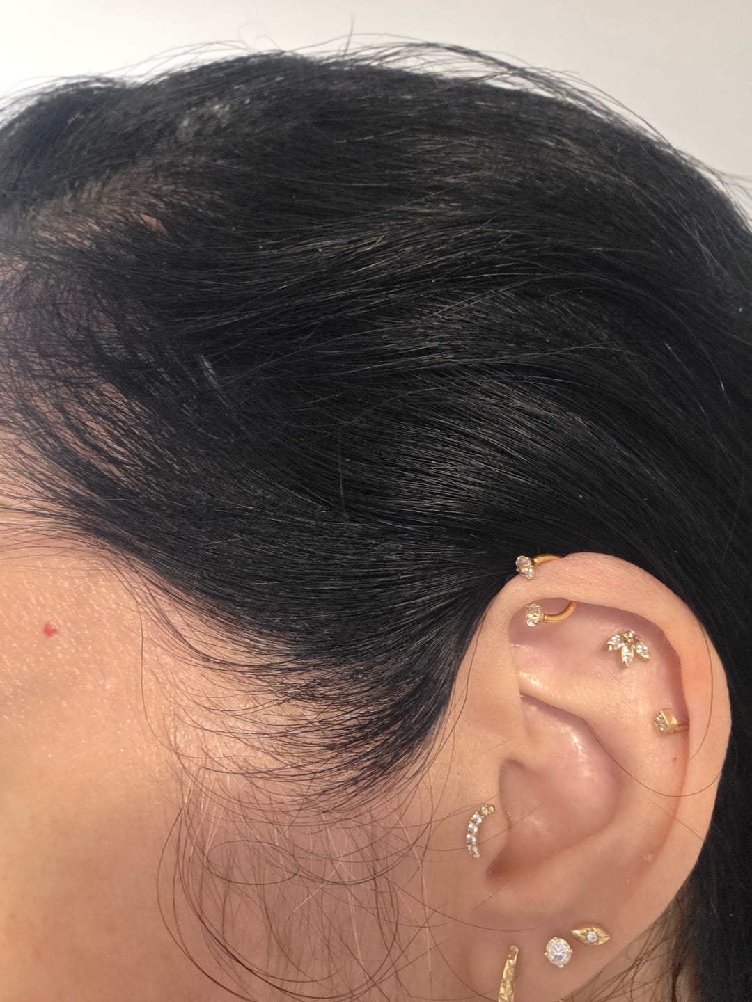 Customer photo review of Agatha Earring With white Diamonds