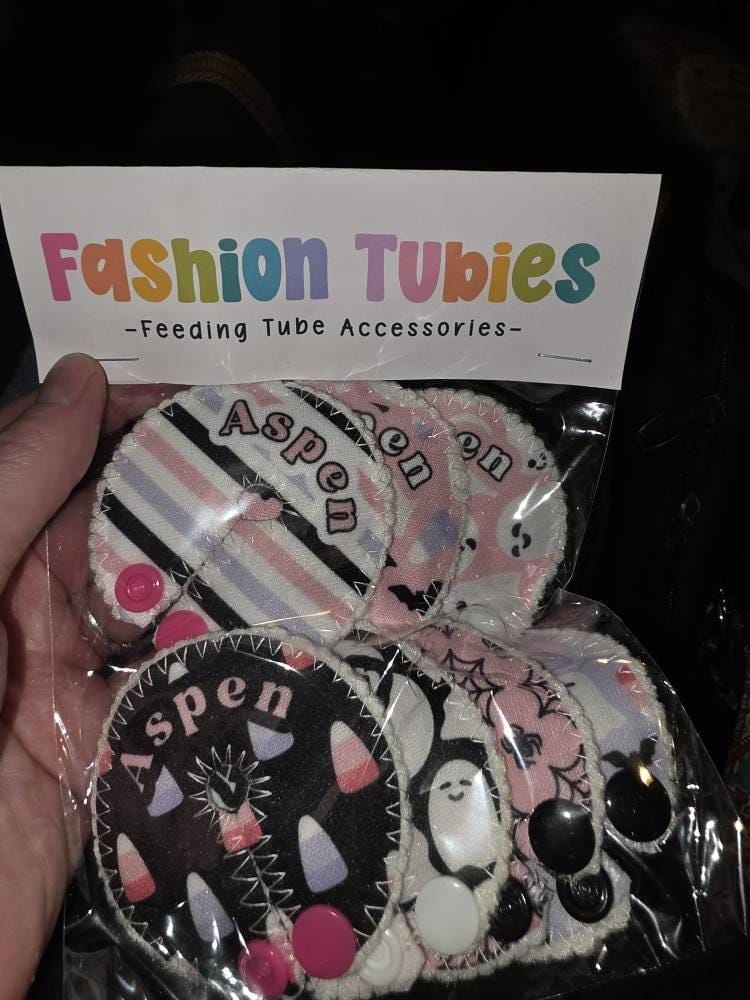 Customer photo review of Halloween Feeding tube pads