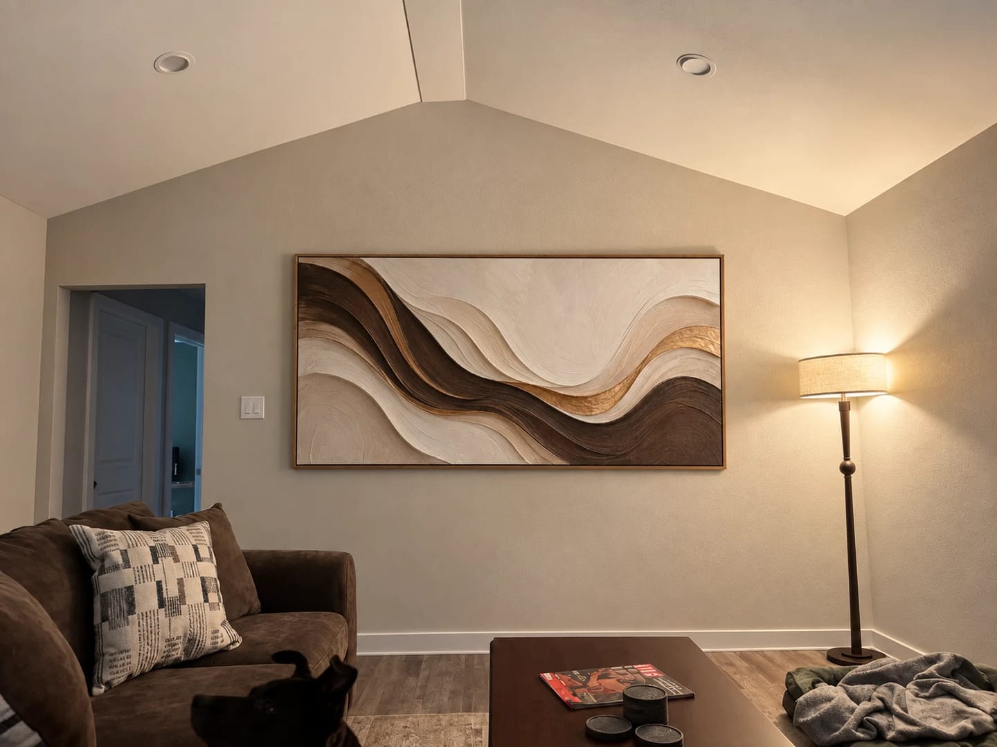 Customer photo review of Textured & Impasto Art | Dark Flowing Elegance