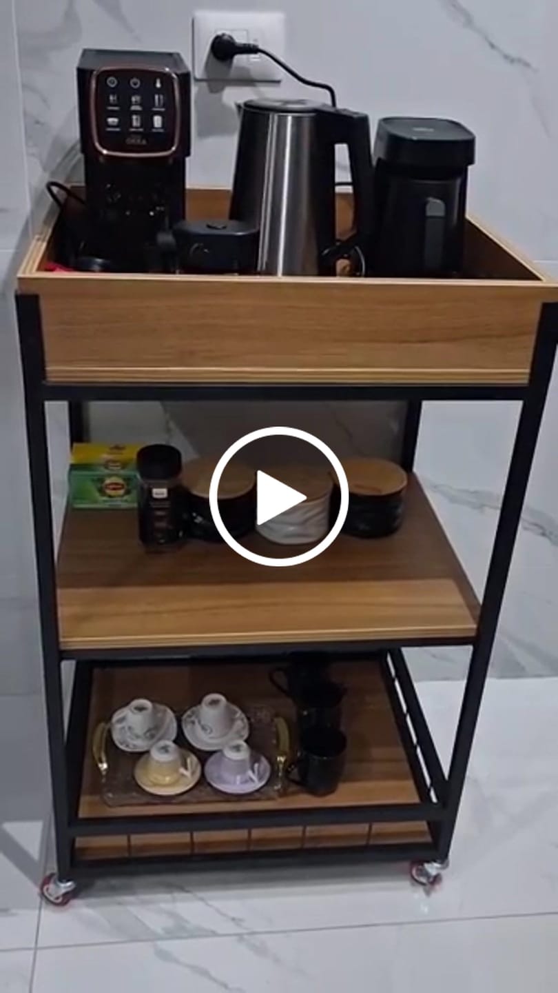 Customer video review of كوفي كورنر خشب MDF وستيل مقاوم للصدأ - 60 × 50 × 95 سم