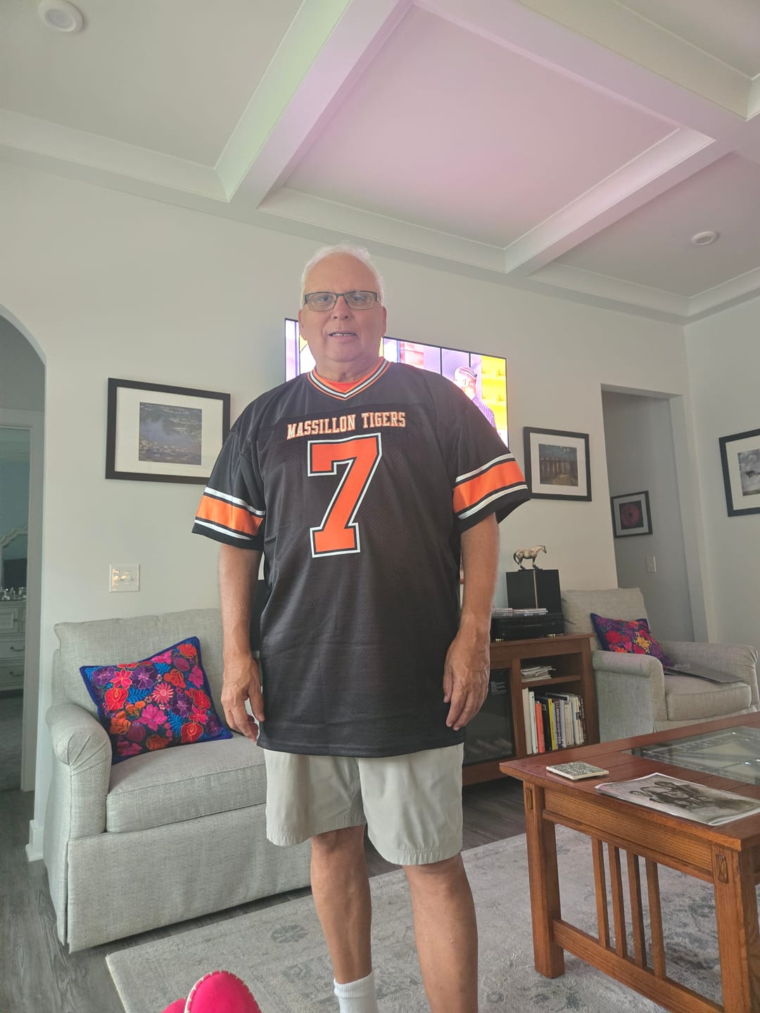 Customer photo review of Custom Black Personalized Classic Authentic American Football Jersey