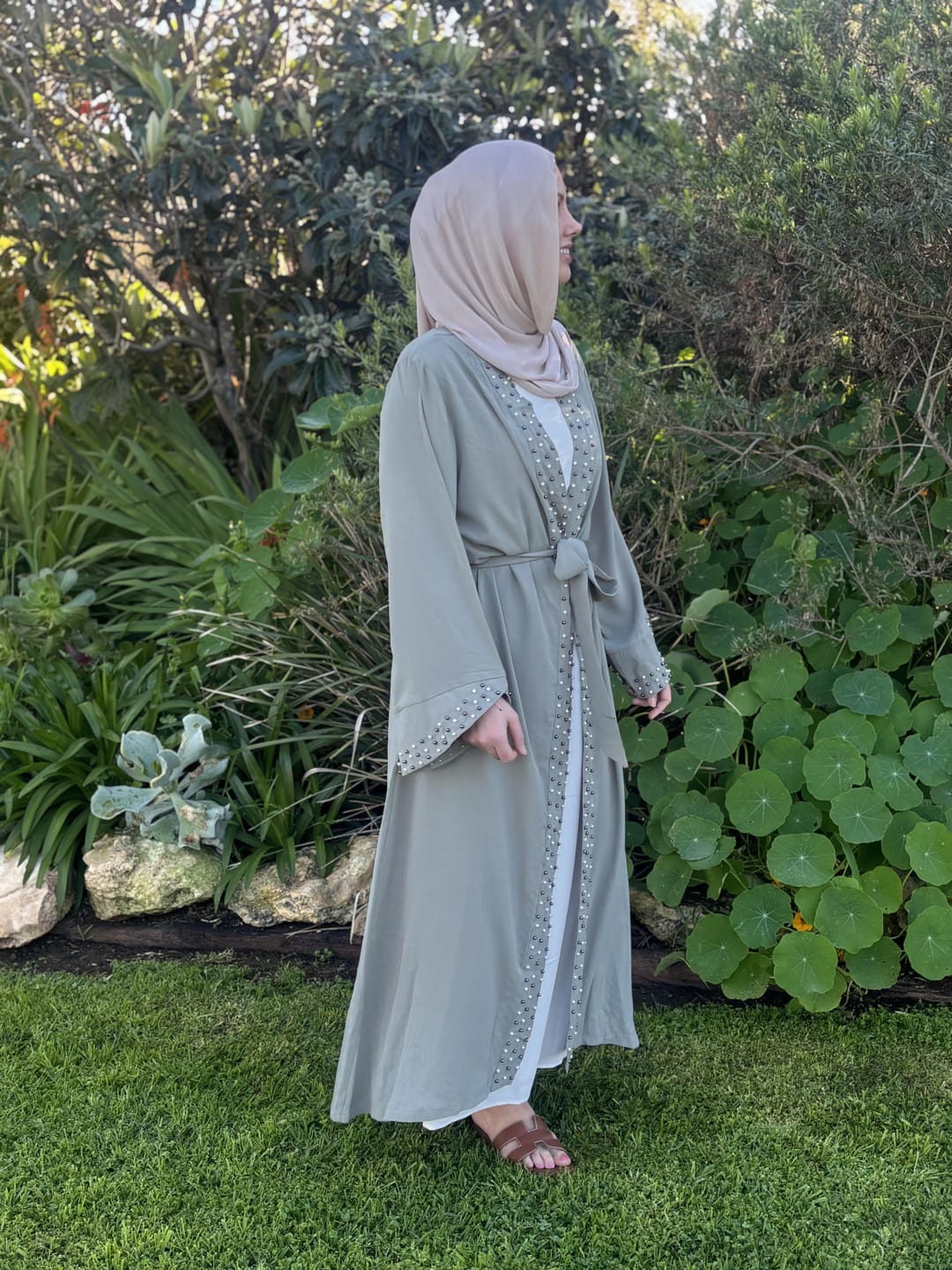 Customer photo review of Amirah Pearl Abaya - Minty