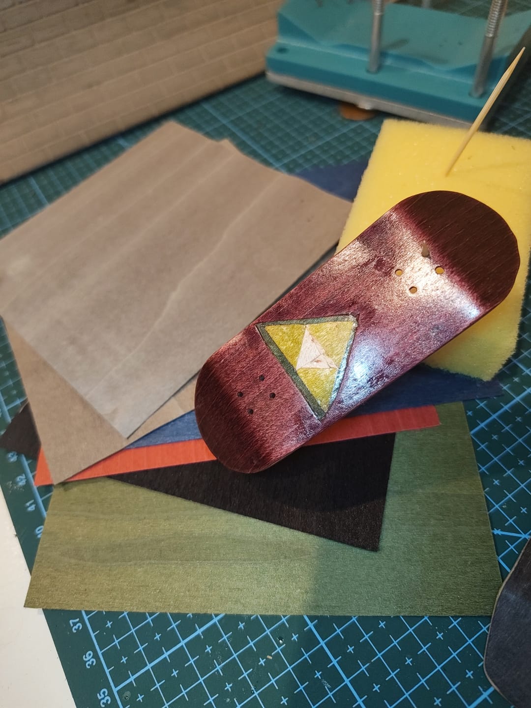 Customer photo review of Colored Fingerboard Veneer - 6 Boards