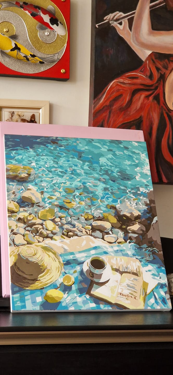 Customer photo review of The Lemon Reader | Paint by Number