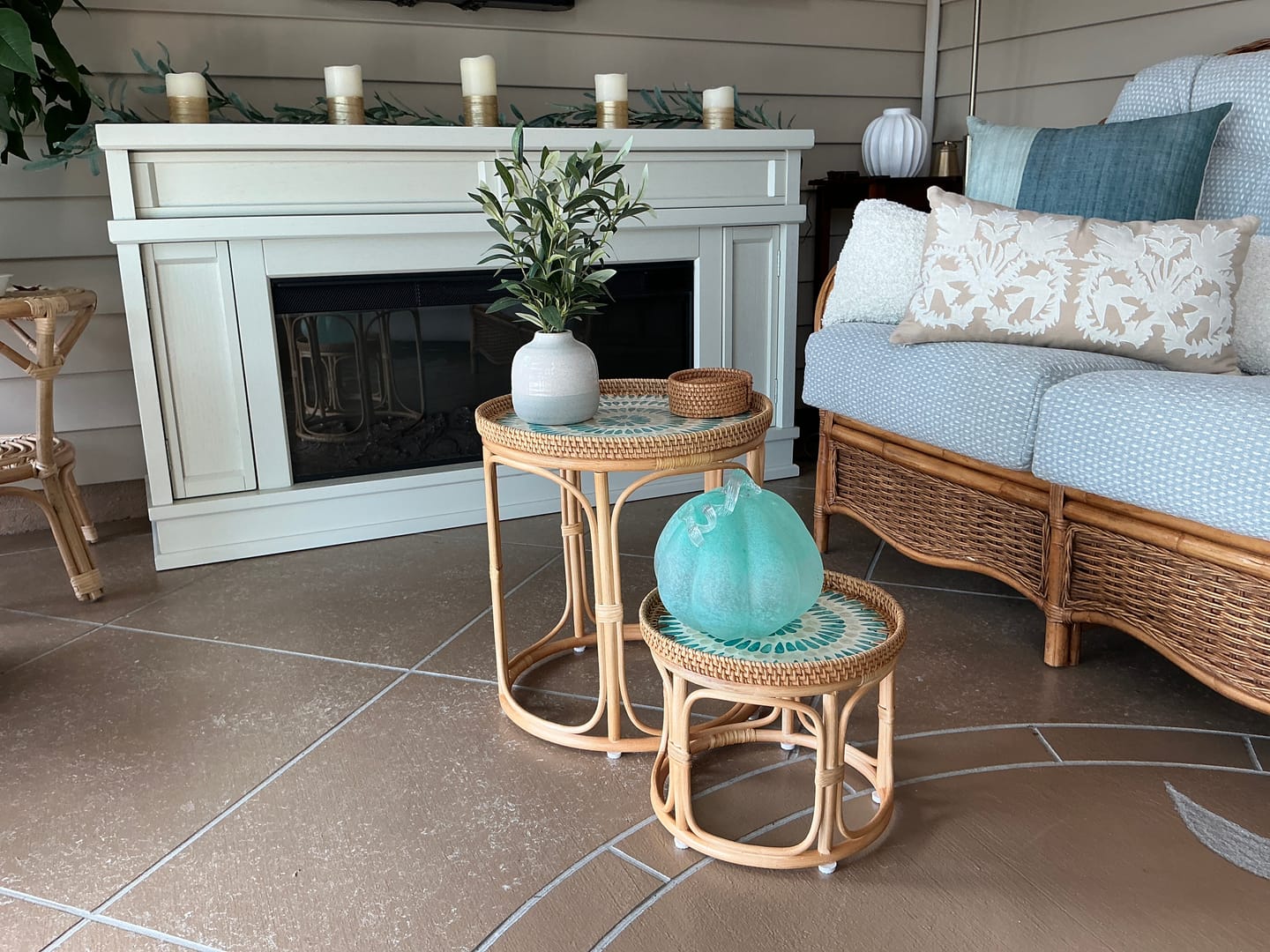 Customer photo review of Serene Rattan Table Set