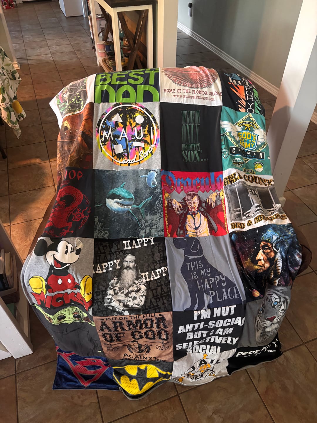 Customer photo review of Project Repat T-Shirt Quilt