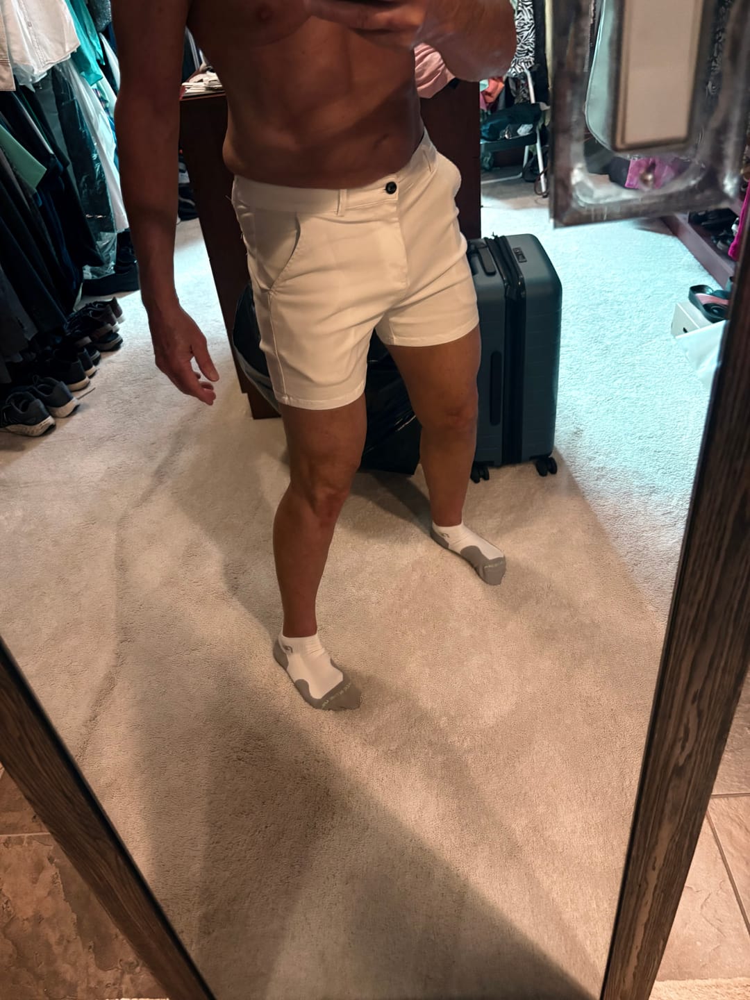 Customer photo review of Ultra-Stretch 5" Chino Shorts - White