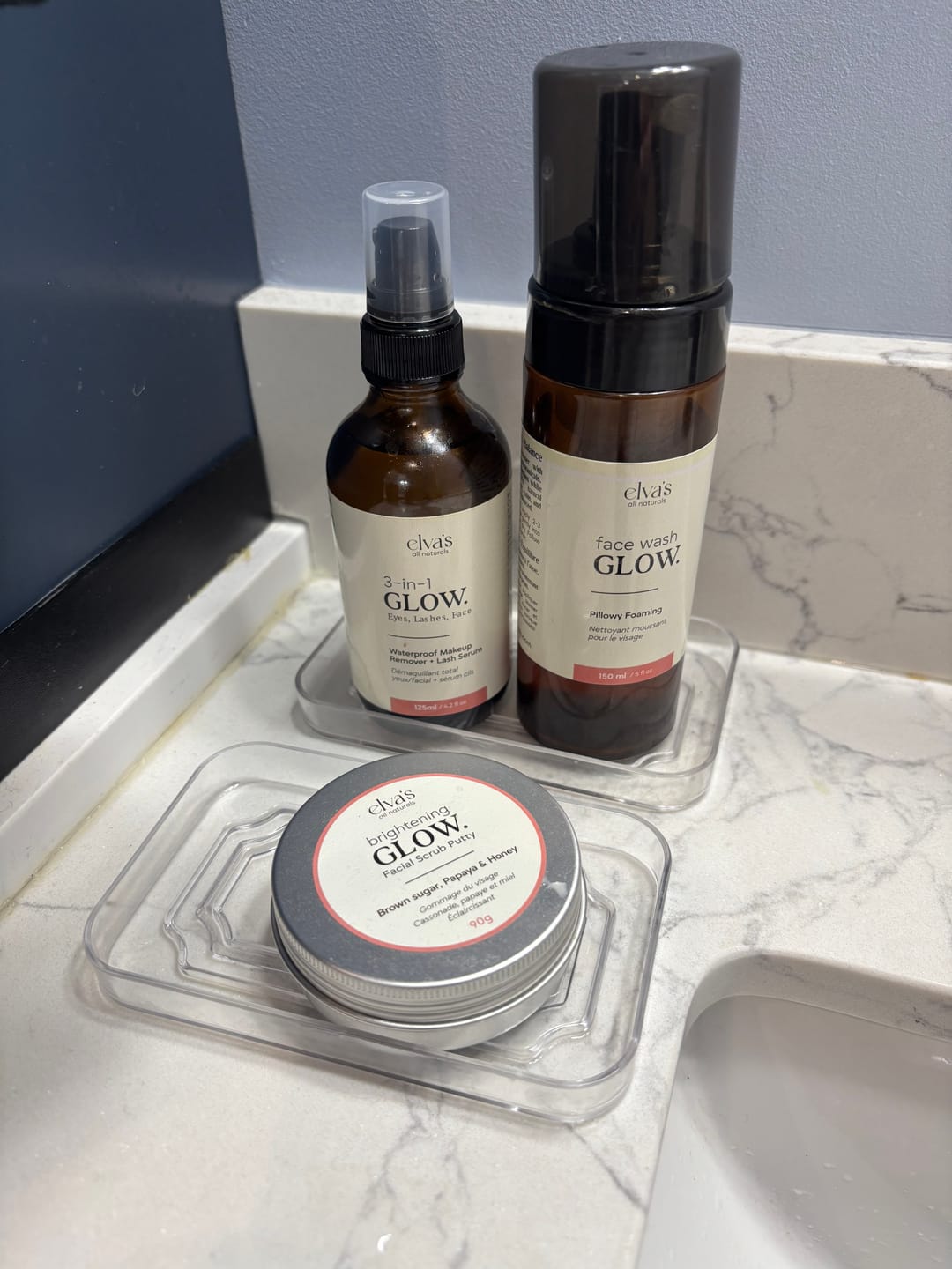Customer photo review of GLOW – Brightening Facial Scrub Putty | Papaya Enzymes, Brown Sugar & Organic Honey