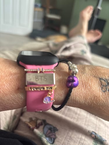 Customer photo review of BTS Borahae Watch Charm