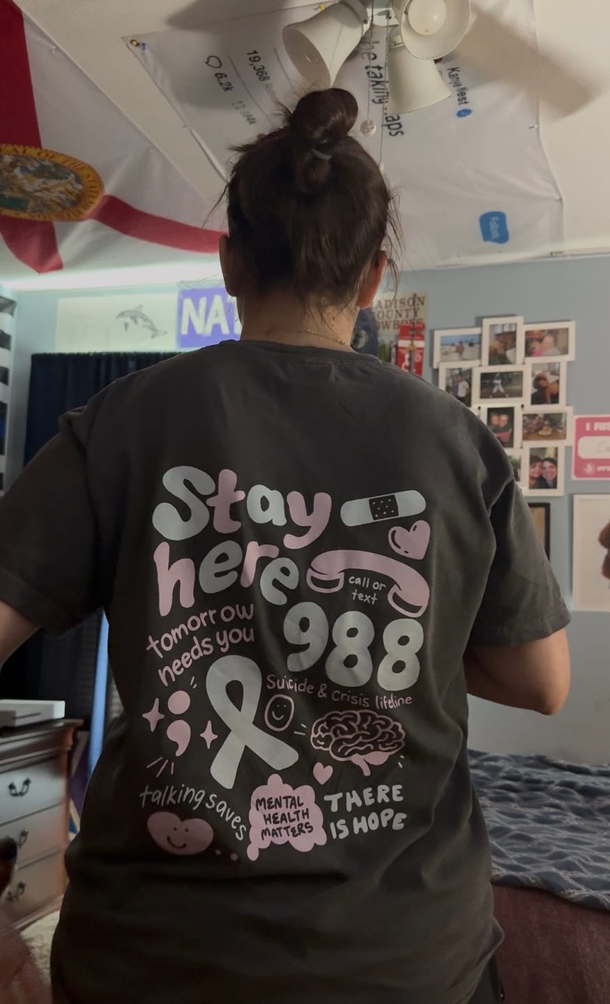 Customer photo review of Suicide Prevention Month T-Shirt