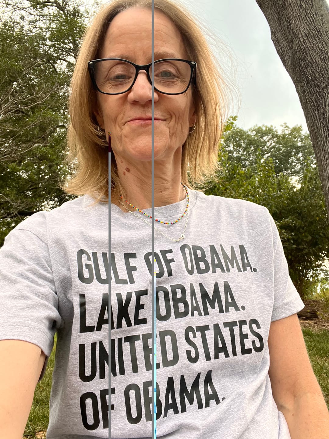 Customer photo review of Gulf of Obama. Lake Obama. The United States of Obama Unisex Tee