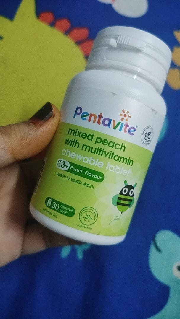 Customer photo review of Mixed Peach with Multivitamin Chewable Tablet