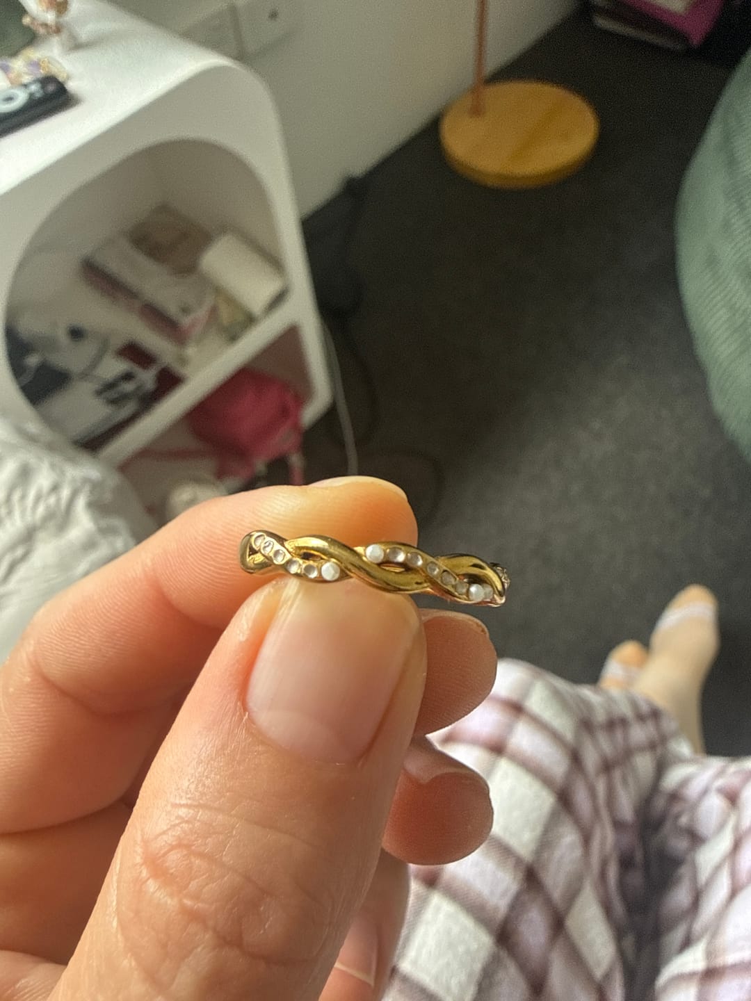 Customer photo review of Melted Gold Heart Ring