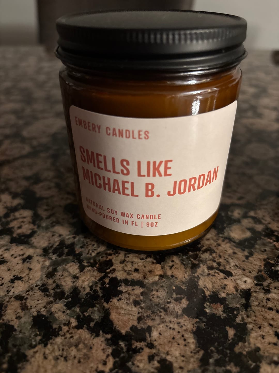 Customer photo review of Custom Text Candle | Soy Wax Scented Candle
