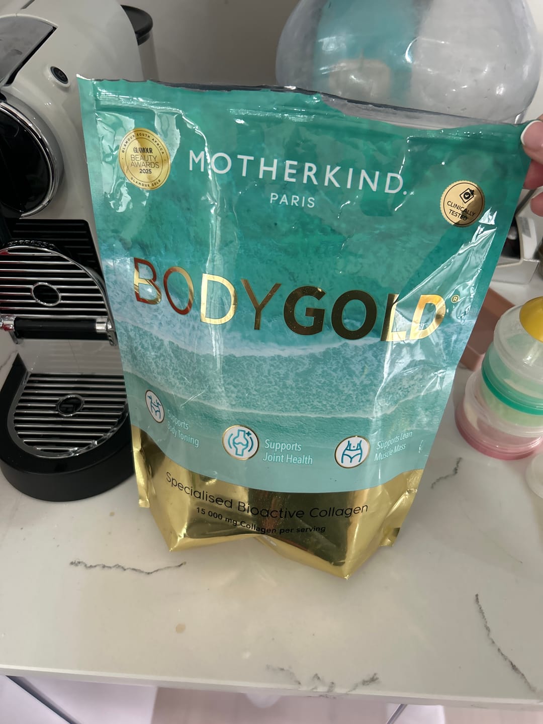 Customer photo review of BodyGOLD Collagen Peptides - 750g